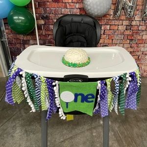 First birthday ONE highchair banner